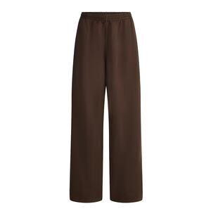 NWT SKIMS BOYFRIEND FLEECE STRAIGHT LEG PANTS IN ESPRESSO SIZE SMALL